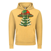 Vintage Mustard Ufo Christmas Pine Tree Vintage Hoodie - Bettercallsaul