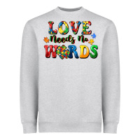 Heather Grey Love needs no words Heavyweight Sweatshirt - CowGirlArtShop