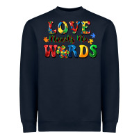 Navy Love needs no words Heavyweight Sweatshirt - CowGirlArtShop