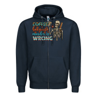 Navy coffee because murder is wrong bbs Zipper Hoodie - BundleAndBundleShop