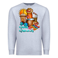 Heather Grey Sweet Summer Premium Sweatshirt - CowhideDigitalArt