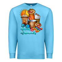 Ocean Blue Sweet Summer Premium Sweatshirt - CowhideDigitalArt