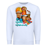White Sweet Summer Premium Sweatshirt - CowhideDigitalArt