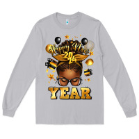 Moon Dust happy new year afro messy bun Long Sleeve Tee - texasbilliewilder