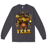 Smoke happy new year afro messy bun Long Sleeve Tee - texasbilliewilder