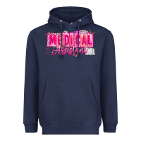 Navy valentine medical assistant Heavyweight Hoodie - CowhideDigitalArt