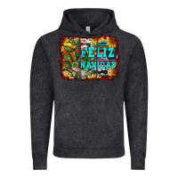Vintage Black feliz navidad Vintage Hoodie - RanaPortraitStore