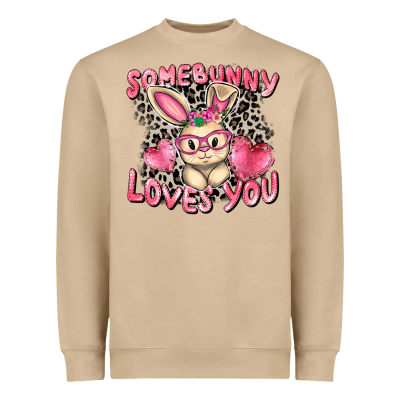 Somebunny Loves You Easter Day Heavyweight Sweatshirt by CowGirlArtShop | Teevron