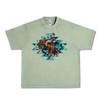 Oil Green western cowboy Urban Heavy Tee - RanaPortraitStore