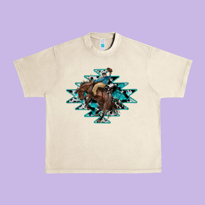 Western Cowboy Urban Heavy Tee Designed By Ranaportraitstore