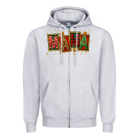Heather Grey Mama Christmas Mother's Day Zipper Hoodie - FaDigitalArtStudio