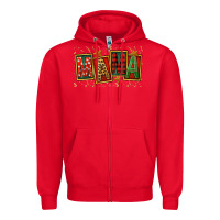 Red Mama Christmas Mother's Day Zipper Hoodie - FaDigitalArtStudio
