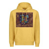 Antique Gold Leopard mama Premium Hoodie - FaDigitalArtStudio