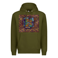 Army Green Leopard mama Premium Hoodie - FaDigitalArtStudio