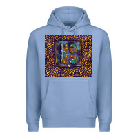 Colony Blue Leopard mama Premium Hoodie - FaDigitalArtStudio