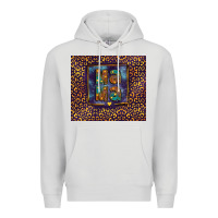 Dove Grey Leopard mama Premium Hoodie - FaDigitalArtStudio