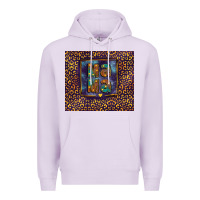 Lilac Leopard mama Premium Hoodie - FaDigitalArtStudio