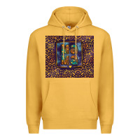 Mustard Leopard mama Premium Hoodie - FaDigitalArtStudio