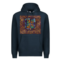 Navy Leopard mama Premium Hoodie - FaDigitalArtStudio