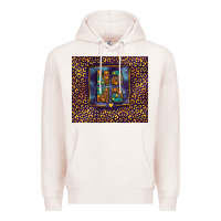 Pale Pink Leopard mama Premium Hoodie - FaDigitalArtStudio