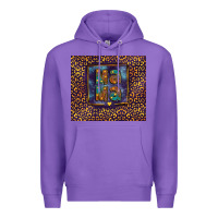 Purple Leopard mama Premium Hoodie - FaDigitalArtStudio