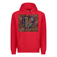 Red Leopard mama Premium Hoodie - FaDigitalArtStudio