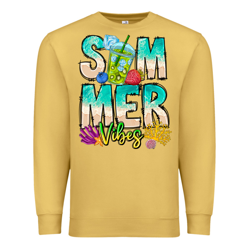 Summer Vibes Premium Sweatshirt by CowhideDigitalArt | Teevron