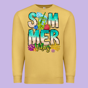 Summer Vibes Premium Sweatshirt Designed By Cowhidedigitalart