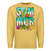 Antique Gold Summer Vibes Premium Sweatshirt - CowhideDigitalArt