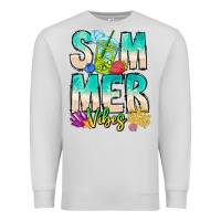 Dove Grey Summer Vibes Premium Sweatshirt - CowhideDigitalArt
