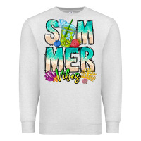 Oatmeal Heather Summer Vibes Premium Sweatshirt - CowhideDigitalArt