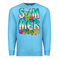 Ocean Blue Summer Vibes Premium Sweatshirt - CowhideDigitalArt