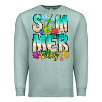 Seafoam Summer Vibes Premium Sweatshirt - CowhideDigitalArt