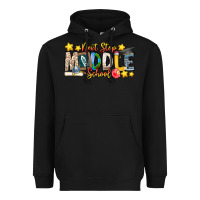 Black Next Stop Middle School Heavyweight Hoodie - CowhideDigitalArt