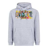 Heather Grey Next Stop Middle School Heavyweight Hoodie - CowhideDigitalArt