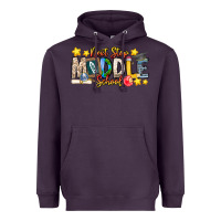 Plum Next Stop Middle School Heavyweight Hoodie - CowhideDigitalArt