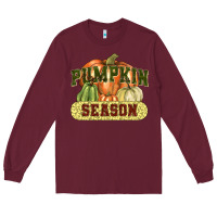 Burgundy Pumpkin season Long Sleeve Tee - NancyCooperArtShop