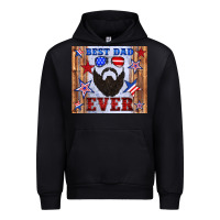 Black best dad ever american flag Urban Hoodie - Artiststas