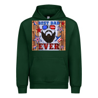 Forest Green best dad ever american flag Urban Hoodie - Artiststas