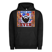 Pigment Black best dad ever american flag Urban Hoodie - Artiststas