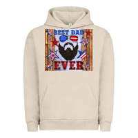 Pigment French Oak best dad ever american flag Urban Hoodie - Artiststas