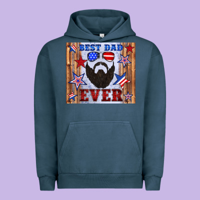 Best Dad Ever American Flag Urban Hoodie Designed By Artiststas