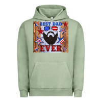 Pigment Oil Green best dad ever american flag Urban Hoodie - Artiststas