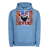 Pigment Pebble Blue best dad ever american flag Urban Hoodie - Artiststas