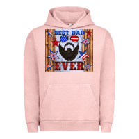 Pigment Salmon best dad ever american flag Urban Hoodie - Artiststas