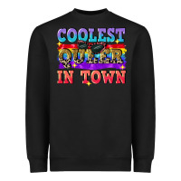 Black Coolest queer in town Heavyweight Sweatshirt - CowGirlArtShop