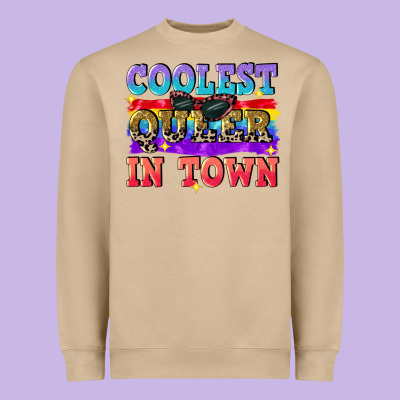 Coolest Queer In Town Heavyweight Sweatshirt Designed By Cowgirlartshop