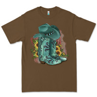 Cacao Turquoise Cowboy Boots Premium Tee - JahusDesignShop