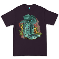 Plum Turquoise Cowboy Boots Premium Tee - JahusDesignShop