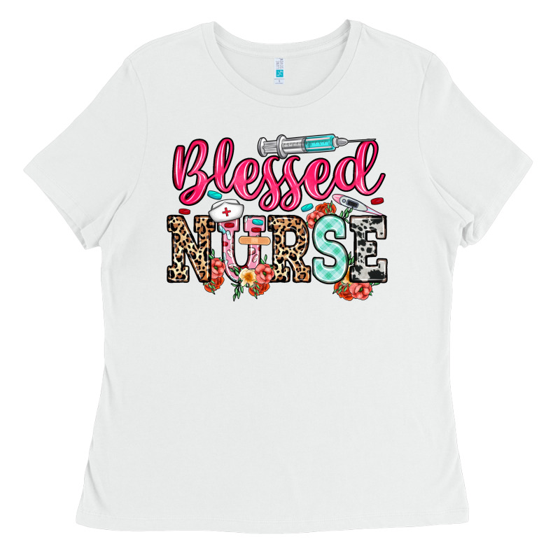 Blessed Nurse Ladies Tee by NancyCooperArtShop | Teevron